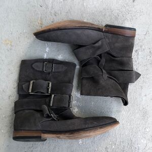 Free People Gray suede